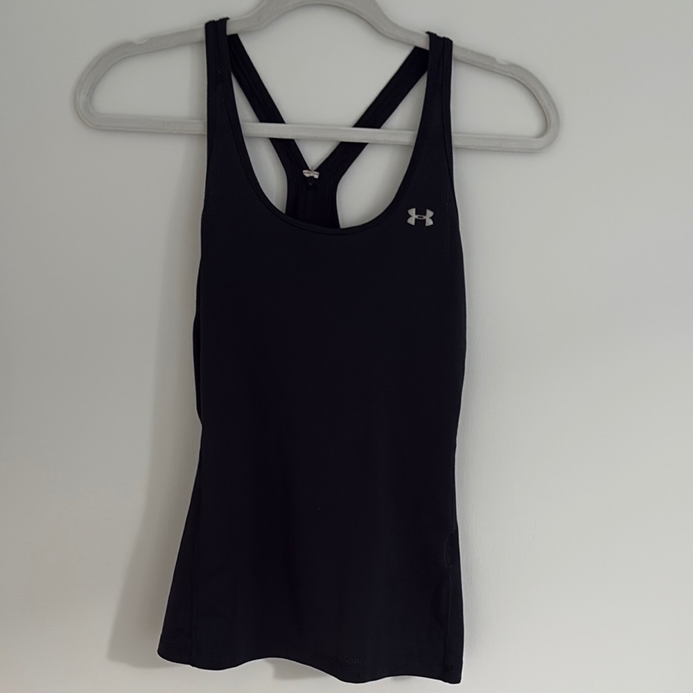 Under Armour Black Fitted Tank Top Racerback